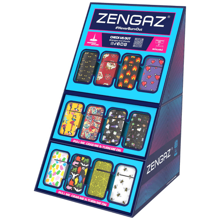 Zengaz Jet Lighter Cube Display | Zengaz Torch Lighter | SIG DISTRO